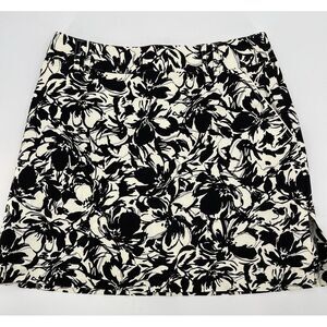 SPORT‎ HALEY Golf Lined Skort Cream & Black Floral Print Size 10 NWOT